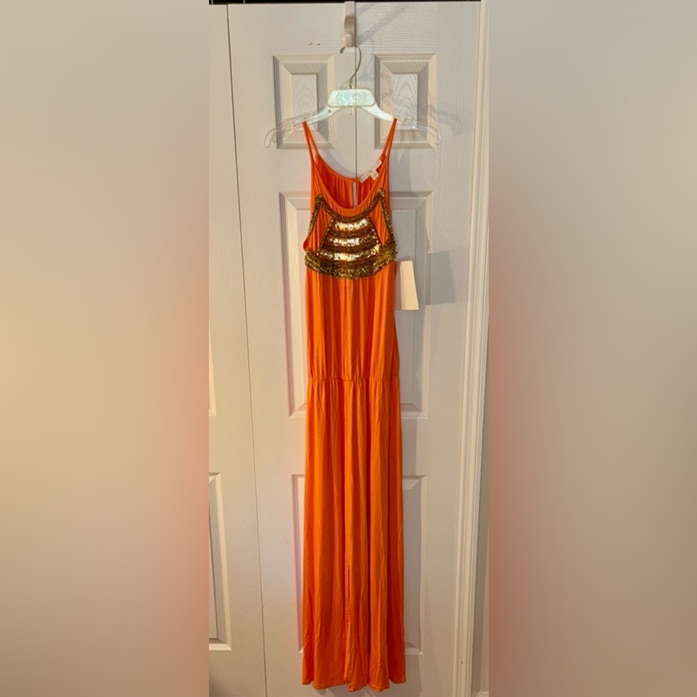 Dress, Maxi, Tangerine Orange, NWT, $149 Retail